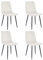 Esszimmerstühle 4er Set Creme – Samt Gepolstert mit Rautensteppung – Metallbeine Schwarz – Inkl. Handwischmopp Geschenk – Modern & Bequem für Küche & Wohnzimmer