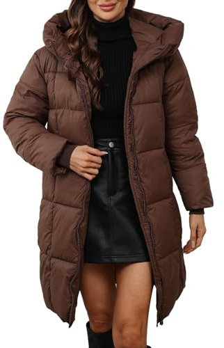 Manteaux d'hiver coupe-vent en duvet chaud pour femme - Veste matelassée épaisse à capuche zippée - Vêtements décontractés à manches longues pour femme avec capuche en fourrure - Grande taille -