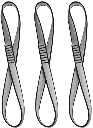 Whyzsjnclg 3PCS Kletterschlinge, Polyesterkletterhilfe 21,6 Kning Heavy Duty Rock Sling Runner Kletterbänder für Klettern im Freien, Abseilen, Schwung, Yoga -Hängematte, Klettern Schlinge