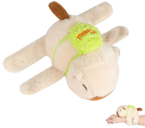 XPJBKC Capibara Peluche Pulsera, Pulsera Capibara con Mochila Tortuga para Niños, Capybara Slap Enrollables, para Niños y Niñas en Navidad, Fiestas de Cumpleaños, Fiestas de Disfraces, Gris