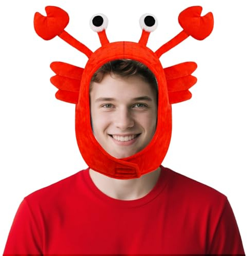 Jococs Crab Hat 3D Lobster Hat Crab Costume for Ocean Animal Costume Party