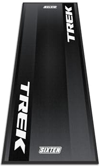 SIXTEN Tapis Home Trainer Vélo Trek 65x180 - Tapis d'Entraînement Antivibrations et Antibruit - Vélo d'Intérieur - Durable