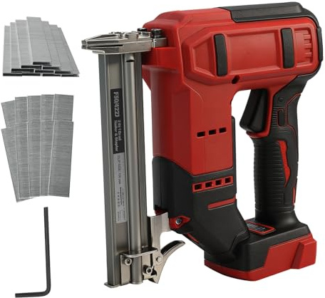 Clavadora inalámbrica para batería Milwaukee de 18 V, pistola de clavos de batería de 18 GA, grapadora eléctrica 2 en 1 con 1000 clavos y 1000 grapas para mejoras del hogar (solo herramienta)