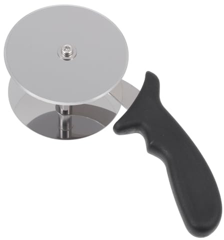 SHINEOFI Coltello per Pizza a Doppia Rotella in Acciaio Inox con Impugnatura Confortevole, Resistente alla Lavastoviglie, per Uso Domestico e Pizzerie Colore Casuale