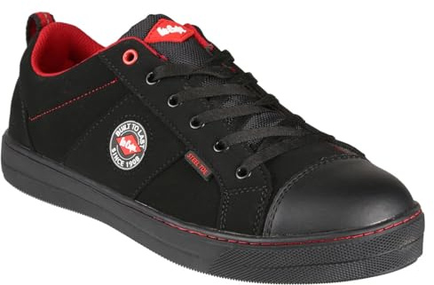 Lee Cooper ‎LCSHOE054 Workwear SB/SRA Retro Baseball Boot, Unisex Modern Styling Safety Boot Work Safety Shoe, Black, 4 UK