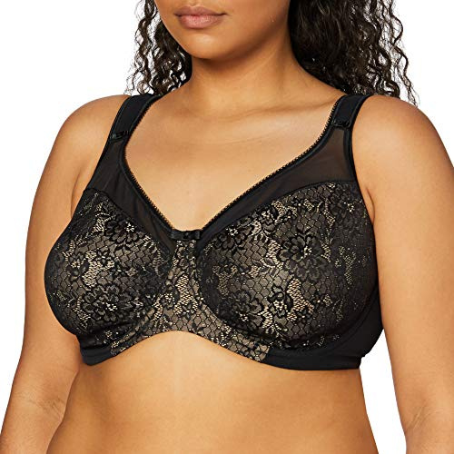 Berlei Women's Beauty Minimiser Everyday Bra, Black/Nude, 34D