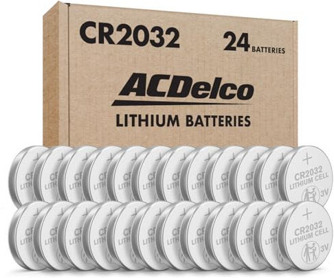 Powermax ACDelco 24-Count CR2032 Batteries, Lithium 3V Coin Cell Button Battery Pack for Watch and Small Electronics, 5 Year Shelf Life