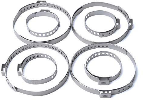 MIKKUPPA CV Boot Clamp - Universal Adjustable Stainless Steel Drive Shaft Joint kit - Pack of 8