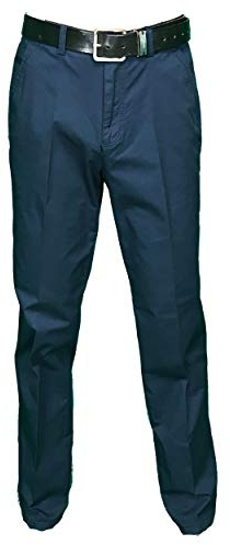 Mastino Pantalone Uomo Estivo Tasca America Classico Elasticizzato Vita Alta Gamba Larga Colorato (IT, Numero, 54, Regular, Regular, Blu)