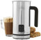 MisterChef Large Fast 500W Automatic Milk Frother, Hot & Cold Milk Functionality, 300ml Milk Heating / 150ml Milk Frothing, 4 Functions - Extra Whisks Silent Operation Chrome MILKFROTHER