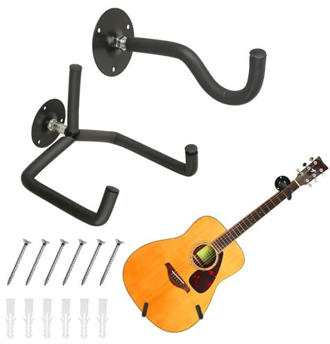 Yumzeco TTCR-II Gitarrenhalter für Die Wand Schräg, Gitarren Wandhalterung Akustik Klassische Gitarren Ständer Wandhalter Gitarrenständer, Gitarrenhalter Wand Display für Gitarre Banjo