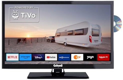Gelhard GTV2422I Smart TV 24 Zoll DVB/S/S2/T2/C, DVD, USB, 12V 230 Volt WLAN