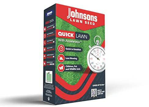 Johnsons Lawn Quick Lawn with Accelerator (1.25KG), Green,Red