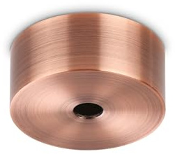 Generico Rosone da soffitto coprifili con calamita in metallo colore rame per 3 cavi per lampadario e lampade a sospensione, ricambio, scatola coprifilo, fissaggio lampadario