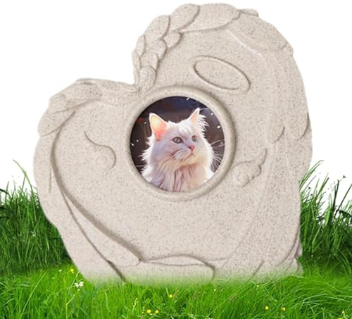 Piedras conmemorativas para Mascotas, Piedra Conmemorativa para Perros, Muestra simpatía por la pérdida del Perro, Piedra Conmemorativa para Perros de Resina con Marco de Fotos, honra a tu Querida