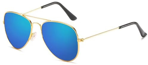 CIKJUK Lunettes de soleil pour enfant - Lunettes de soleil aviateur - Cadre en métal - Lunettes de soleil aviateur - Lunettes de soleil aviateur - Lunettes de soleil pour enfants de 3 à 9 ans -
