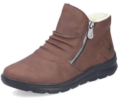 Rieker Bottes Classiques pour Femmes Z0051, Bottes Femme, Semelle Amovible, Marron 24., 38 EU