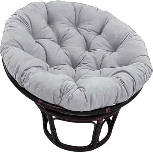 JORTUIO Cojines para Silla Redondos, Cojín para Sillón Colgante de Ratán, Apto para Jardines Exteriores, Columpios Interiores, Sofás,Uso doméstico(Gris Claro,60x60cm)