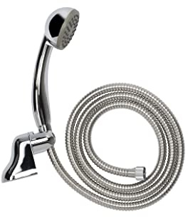 Croydex 1 Function Bath and Shower Set Handset with Wall Bracket and Hose