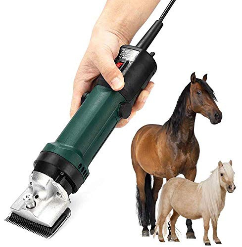 Profesional Eléctrico Esquiladora Caballo Recortadora Kit, 690W Alto Voltaje Mascota de Trabajo Pesado Tijeras Set, 6 Velocidades Ajustables, Adecuado para Caballos,llamas,Vacas,Cabras Otro Animal