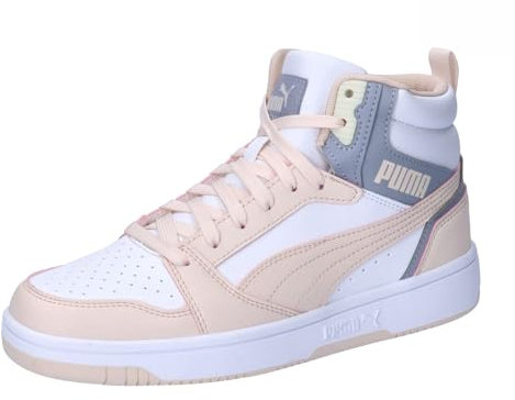 PUMA Unisex Rebound V6 Turnschuhe, Puma White Gray Fog Rosebay, 40.5 EU