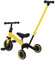MAYMAR Kinderkraft Dreirad für Babys, erweiterbar, Dreirad, 2-in-1, kombiniert Trolley und Fahrfunktion, Geschenk für Babys 1 – 5 Jahre ohne Bremsen (03, gelb)