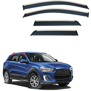FHBPCPP 4pcs Windabweiser Sonnenblenden, Kompatibel für Mitsubishi ASX RVR, Vent Visor Regenschutz Fenster visiere Seitenfenster-Regenschild,2010-2017