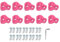 Rock Climbing Holds PE Ergonomic Comfortable Hand Feeling Climbing Wall Grips for Indoor Outdoor Kids Adults 10PCS (Pink)