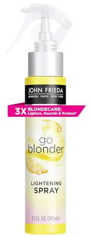 John Frieda Go Blonder Lightening Spray, Controlled Hair Lightener to Gradually Lighten Hair, with Citrus and Chamomile BlondMend Technology, 3.5 Oz