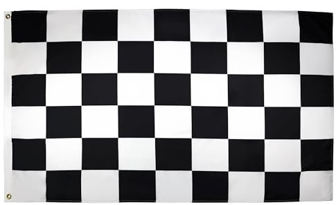 AZ FLAG - Drapeau Damier noir et blanc - 150x90 cm - Polyester léger - Drapeau À Damiers - Course Automobile - Formule 1 Avec Oeillets Métalliques Intégrés - 80g