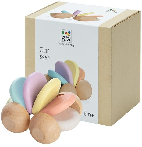 PlanToysÂź Wooden Baby Push Car Montessori Infant Sensory Toy 6+ Months