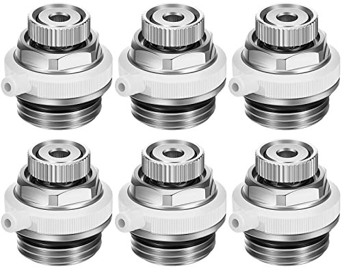 BBTO Automatisches Entlüftungsventil 1/2 Zoll Entlüftungsstopfen Ventil Heizkörper Entlüftungsventil Messing Selbstentlüftendes Kühlerventil (6 Stück)