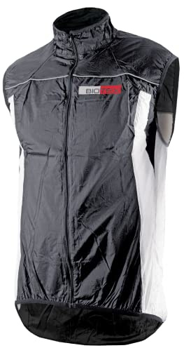 BIOTEX Gilet X-Light Antivento Ciclismo e Running, Intimo Tecnico Sportivo, Giacca Traspirante e Ripiegabile, Nero, L