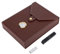 Dekaim Boîte à cigares, Mini boîte à cigares Portable en Cuir, humidificateur en Bois de cèdre, Voyage Portable, extérieur, Organiseur de boîte à cigares (Brun)