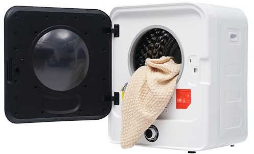 Qiang Sèche-Linge 830W,Sécheur en Acier Inoxydable 3Kg Jusqu'à 4,5Kg,Filtration Multiple,Protection Contre La Surchauffe à 5 Programmes, Montage Mural [Classe énergétique C]