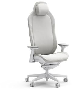 Fractal Design Refine Fabric Light Gaming Chair - Ergonomic Office Desk Chair Functionality with 4D Adjustable Armrests, High-Back Support, Lumbar Cushion, and Premium Fabric