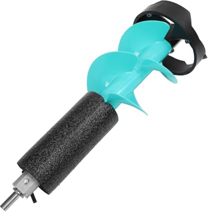Asixxsix Barrena para Hielo, Barrena para Pesca en Hielo de 6 Pulgadas, Taladro Eléctrico para Hielo con Posicionador para Pesca en Invierno, Emergencia, Adaptador Universal