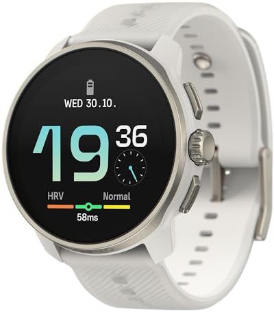 SUUNTO Race S GPS Sports Watch, 1.32 AMOLED Touchscreen w/Crown, 13 Days Battery Life, Training & Sleep Health Tracking, Dual-GNSS, 32GB Global Offline Maps, Lightweight for Running, Powder Gray