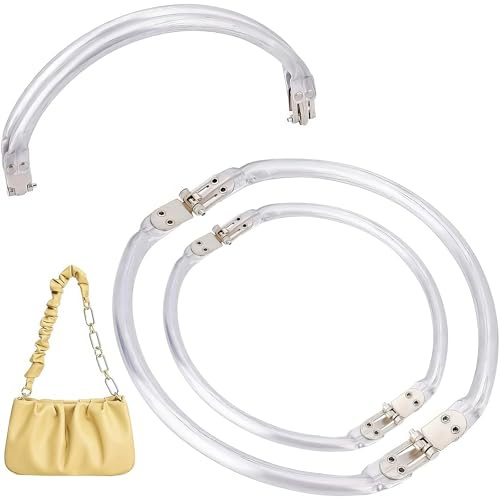 DHWEKU 2 Uds. Marco Tubular Interno de 19 x 9.5、23 x 11cm Bisagra Interna Tubular de Aluminio, Marco de Bolsa para Bolsa de DIY, Bolsa de Alfombra para Bolas de Masa Hervida