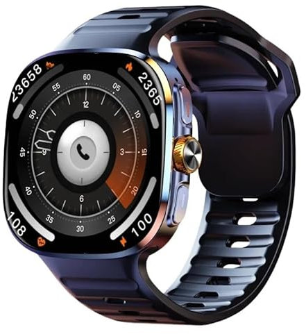 XINDADA Reloj inteligente 4G/5G de red completa M99 de 1200 W, cámara de alta definición, pantalla AMOLED de 2.4 pulgadas, GPS/WIFI/IA inteligente, descarga de aplicaciones (negro, 8 GB 128 GB)