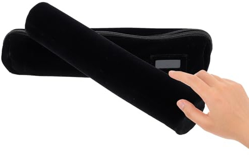 TOYANDONA Rotolo per Gioielli Nero Design Elegante, Custodia Portatile per Bracciali e Orologi, Facile da Trasportare e Conservare, per Viaggi e Negozi di Gioielli