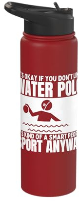 Water Polo Is For Smart People Men Funny Water Polo Player Stainless Steel Insulated Water Bottle