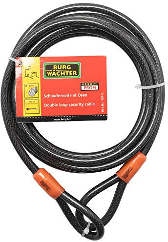 Sterling 124C - Cable de Seguridad de Bucle Doble autoenroscable (Recubrimiento de Vinilo, 12 mm x 4,5 m)