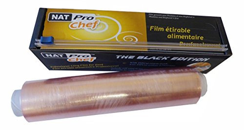 LOT DE 2 ROULEAUX - Film alimentaire étirable PRO - ZIP cut - conditionnement aliments, protection fraicheur, cuisson micro-ondes et congélateur 30 cm x 300m