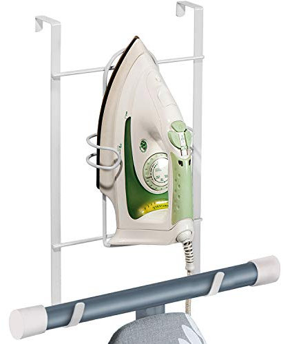 art moon Flint | Bügelbretthalter Über Tür | Bügelbretthalterung Zum Einhängen | Stahl Mit Vinyl Beschichtet | Masse 24.5 x 9.5 x 42.5 cm | Robust Und Stilvoll