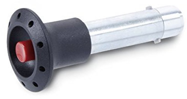 Ganter Normelemente | Steckbolzen mit Axialsicherung (Sperrklinke) - GN 114.2-12-60 | Bolzendurchmesser: 12mm | Stahl | verzinkt, blau passiviert | 1 Stück