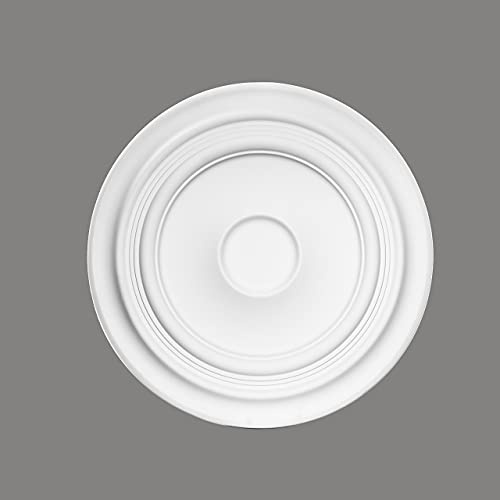 MARDOM DECOR Rosetta da soffitto I B3038 I moderna rosetta in stucco da soffitto, rosetta da parete, elementi decorativi, Ø 61,5 cm x 4 cm