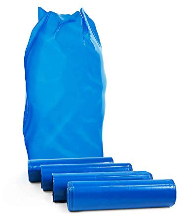 Alfa Müllsäcke 120 Liter 60 Stück extra stark blaue reißfeste Müllbeutel Abfallbeutel 80 my