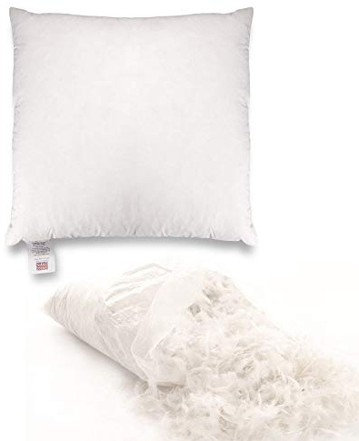 The Green Feather® Almohadillas de cojín 100% plumas de ganso, los mejores insertos de cojín blancos, interiores de plumas, insertos oblongos, 100% algodón, disponible en, hechos a mano en Gran