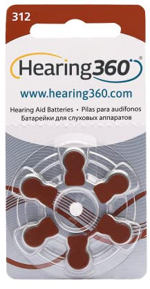 30 pilas modelo 312 marrón (PR41) – 5 paquetes de 6 baterías para audífonos 1,45 V – Pilas acústicas Rayovac Varta Extra